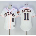 Astros #11 Evan Gattis White Flexbase Authentic Collection Stitched Jersey