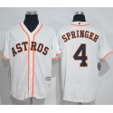 Astros #4 George Springer White New Cool Base Stitched Jersey