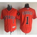 Astros #1 Carlos Correa Orange Flexbase Authentic Collection Stitched Jersey