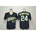 Athletics #24 Rickey Henderson Black Cool Base Stitched Jersey