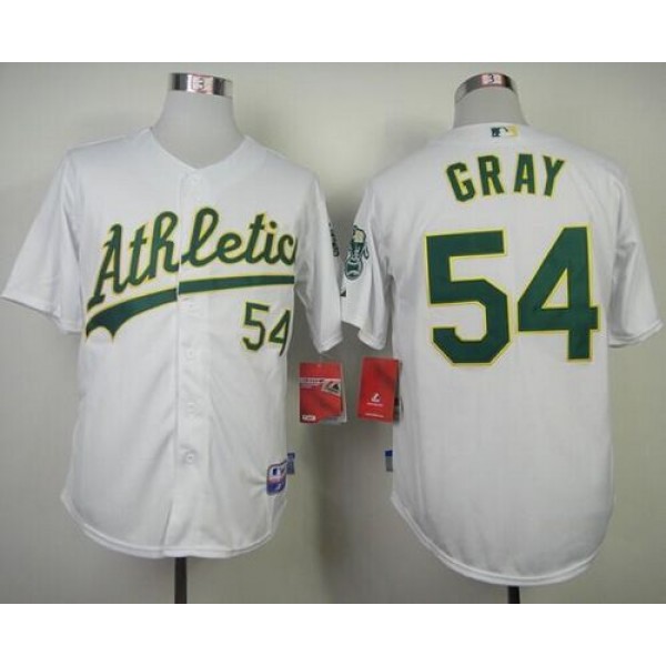Athletics #54 Sonny Gray White Cool Base Stitched Jersey