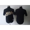 Athletics Blank Black Cool Base Stitched Jersey