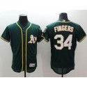Athletics #34 Rollie Fingers Green Flexbase Authentic Collection Stitched Jersey