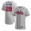 Atlanta Braves #28 Matt Olson Gray Flex Base Stitched Baseball Jersey