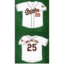 Baltimore Orioles #25 Rafael Palmeiro 1995 Home White Stitched Jersey