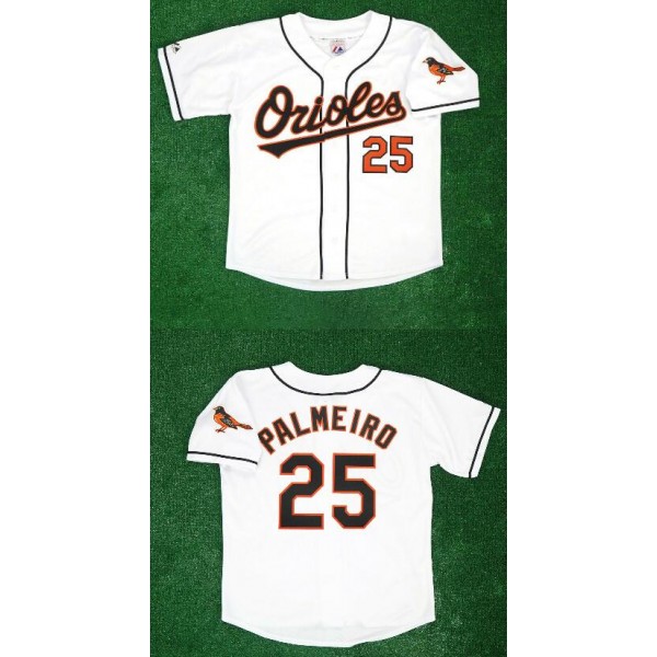 Baltimore Orioles #25 Rafael Palmeiro 1995 Home White Stitched Jersey
