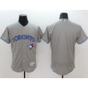 Blue Jays Blank Grey Flexbase Authentic Collection Stitched Jersey