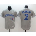 Blue Jays #2 Troy Tulowitzki Grey Flexbase Authentic Collection Stitched Jersey