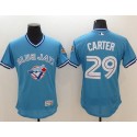 Blue Jays #29 Joe Carter Light Blue Flexbase Authentic Collection Cooperstown Stitched Jersey
