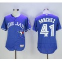 Blue Jays #41 Aaron Sanchez Blue Flexbase Authentic Collection Stitched Jersey