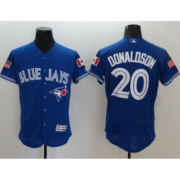 Blue Jays #20 Josh Donaldson Blue Fashion Stars Stripes Flexbase Authentic Stitched Jersey