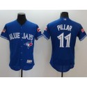 Blue Jays #11 Kevin Pillar Blue Fashion Stars Stripes Flexbase Authentic Stitched Jersey