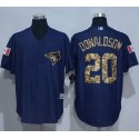 Blue Jays #20 Josh Donaldson Denim Blue Salute To Service Stitched Jersey