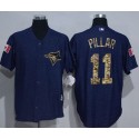Blue Jays #11 Kevin Pillar Denim Blue Salute To Service Stitched Jersey