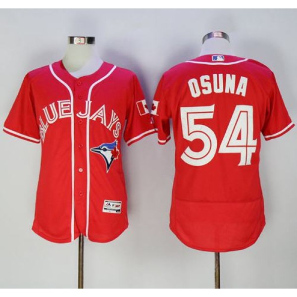 Blue Jays #54 Roberto Osuna Red Flexbase Authentic Collection Canada Day Stitched Jersey
