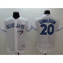 Blue Jays #20 Josh Donaldson White Flexbase Authentic Collection Stitched Jersey