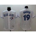 Blue Jays #19 Jose Bautista White Flexbase Authentic Collection Stitched Jersey