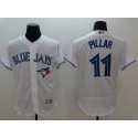 Blue Jays #11 Kevin Pillar White Flexbase Authentic Collection Stitched Jersey