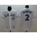 Blue Jays #2 Troy Tulowitzki White Flexbase Authentic Collection Stitched Jersey