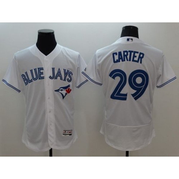 Blue Jays #29 Joe Carter White Flexbase Authentic Collection Stitched Jersey