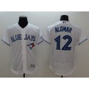 Blue Jays #12 Roberto Alomar White Flexbase Authentic Collection Stitched Jersey