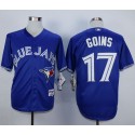 Blue Jays #17 Ryan Goins Blue Cool Base Stitched Jersey