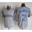 Blue Jays #2 Troy Tulowitzki Grey New Cool Base Stitched Jersey