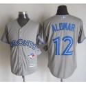 Blue Jays #12 Roberto Alomar Grey New Cool Base Stitched Jersey