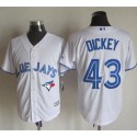 Blue Jays #43 R.A. Dickey White New Cool Base Stitched Jersey
