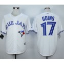 Blue Jays #17 Ryan Goins White New Cool Base Stitched Jersey