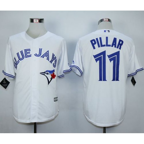Blue Jays #11 Kevin Pillar White New Cool Base Stitched Jersey