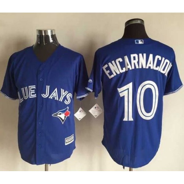Blue Jays #10 Edwin Encarnacion Blue New Cool Base Stitched Jersey