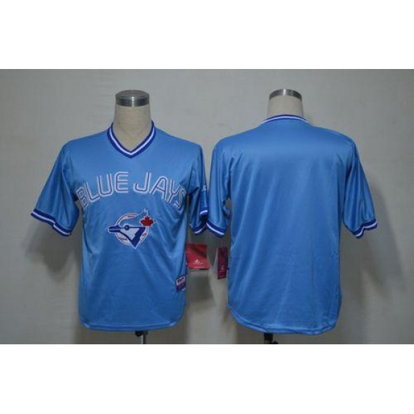 Blue Jays Blank Light Blue Stitched Jersey