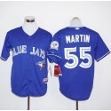 Blue Jays #55 Russell Martin Blue Alternate Stitched Jersey