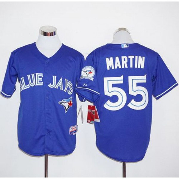 Blue Jays #55 Russell Martin Blue Alternate Stitched Jersey