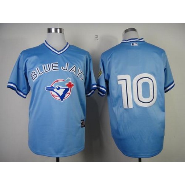 Blue Jays #10 Edwin Encarnacion Blue Stitched Jersey