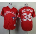 Blue Jays #36 Drew Hutchison Red Canada Day Stitched Jersey