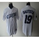 Blue Jays #19 Jose Bautista White Cool Base Stitched Jersey