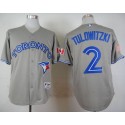 Blue Jays #2 Troy Tulowitzki Grey Stitched Jersey