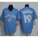 Blue Jays #19 Jose Bautista Light Blue Cooperstown Throwback Stitched Jersey