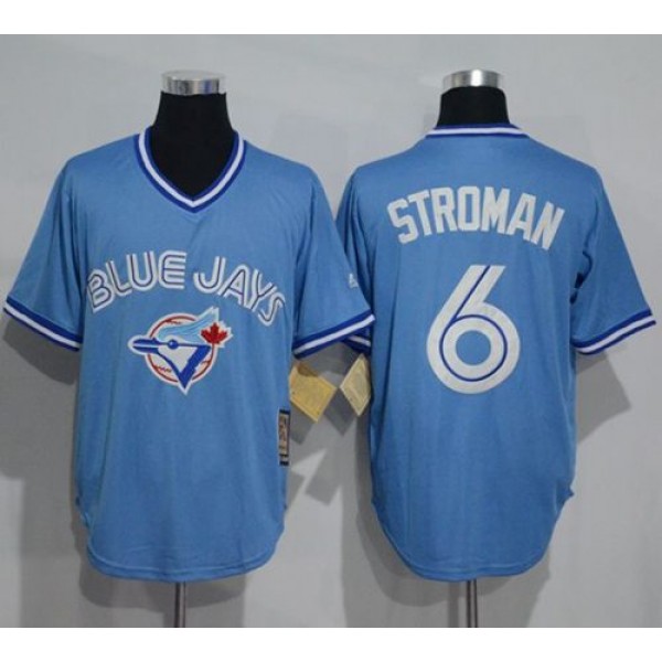 Blue Jays #6 Marcus Stroman Light Blue Cooperstown Throwback Stitched Jersey