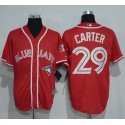 Blue Jays #29 Joe Carter Red New Cool Base Canada Day Stitched Jersey