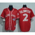 Blue Jays #2 Troy Tulowitzki Red New Cool Base Canada Day Stitched Jersey