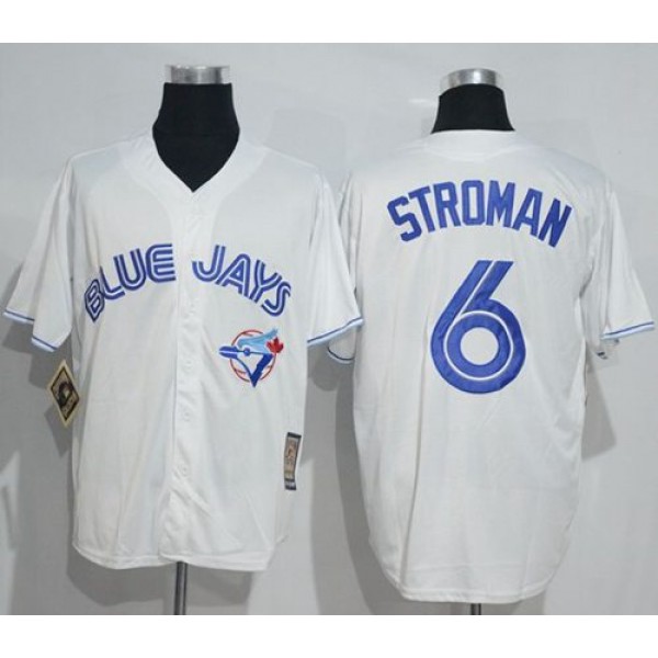 Blue Jays #6 Marcus Stroman White Cooperstown Throwback Stitched Jersey