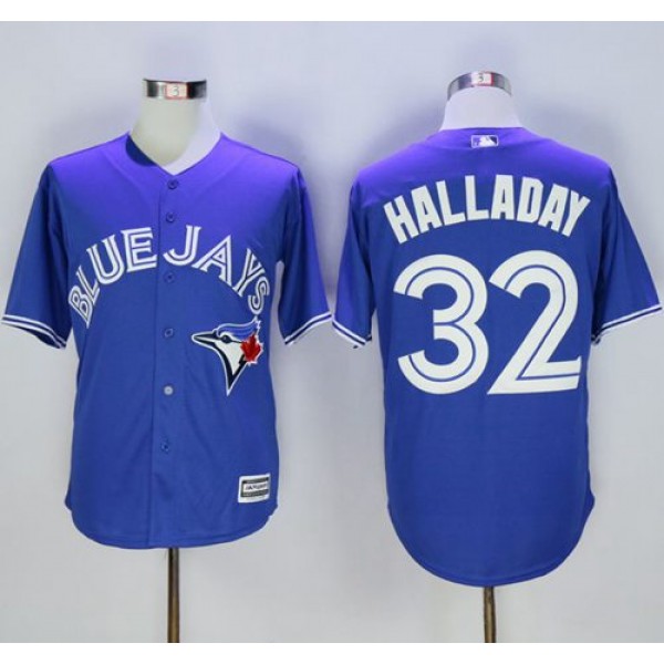 Blue Jays #32 Roy Halladay Blue New Cool Base Stitched Jersey