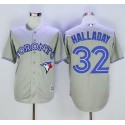 Blue Jays #32 Roy Halladay Grey New Cool Base Stitched Jersey