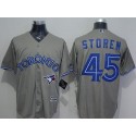 Blue Jays #45 Drew Storen Grey New Cool Base Stitched Jersey