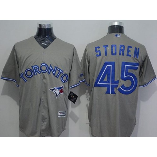 Blue Jays #45 Drew Storen Grey New Cool Base Stitched Jersey