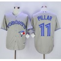Blue Jays #11 Kevin Pillar Grey New Cool Base Stitched Jersey
