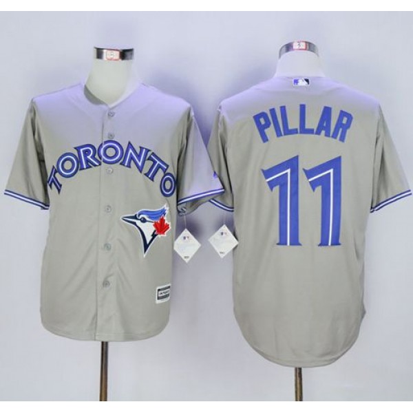 Blue Jays #11 Kevin Pillar Grey New Cool Base Stitched Jersey